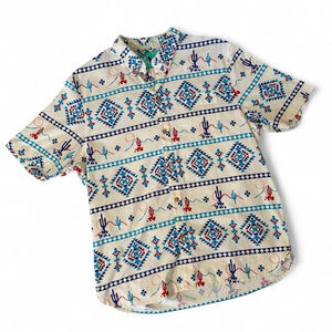 Chubbies Nutter Aztec Style Button Down Cotton Short sleeve shirt - Size L